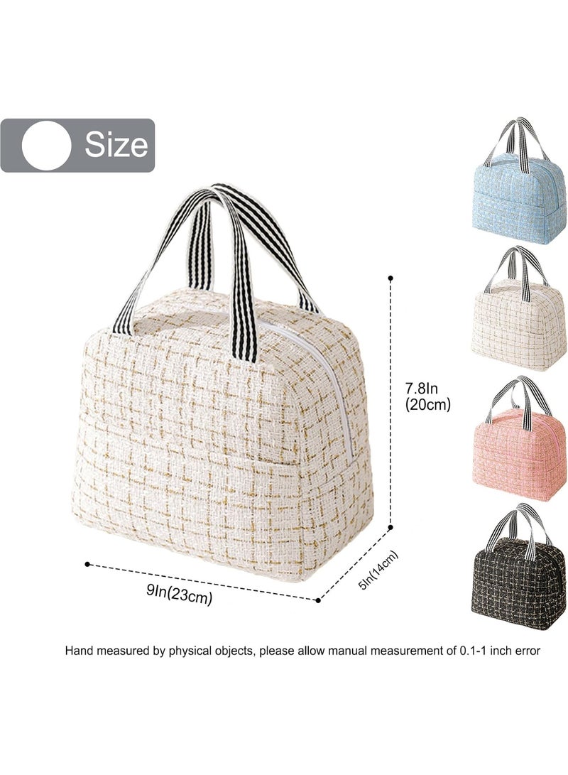 MengCat حقائب غداء منغكات للنساء، حقائب غداء معزولة للبالغين، حقيبة تبريد معزولة مقاومة للماء ومضادة للتسرب منظم غداء للرجال والبنات والأطفال للعمل والنزهات باللون الأبيض - Image 4